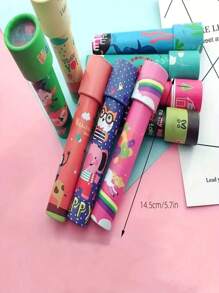 1 Stück/6 Stücke Cartoon Großer Drehkaleidoskop, Magischer sich verwandelnder endloser Innenkaleidoskop! Tolles Geschenk für Ostern, Weihnachten und Geburtstage