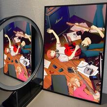 1 件墙壁艺术海报可选框架流行日本卡通电影粘贴海报复古房间家庭酒吧咖啡厅装饰房间墙壁装饰 - 彩色 - 查看 13