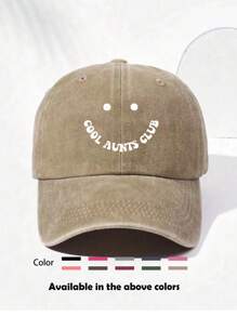1 Pc Unisex "Cool Aunts Club" Printed Distressed Baseball Cap, Suitable For Daily Use, Outdoor Activities, Father's Day, Mother's Day Gift