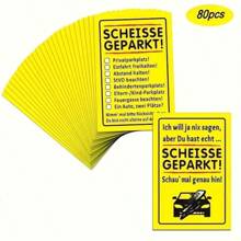 50/80 Stücke lustige deutsche Parkticket-Benachrichtigungskarten, können Gründe überprüfen, amüsanter Erinnerungszettel für falsches Parken, aus Papier gefertigt, Schulanfang, Schulbedarf