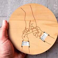 Newborn Hospital Bracelet Engraved Keepsake Holder, Personalized Baby Gift, Laser-Cut Wood Fiber Board, Memorial Pregnancy Wristband For Mother's Day & Father's Day - Multicolor - View 10