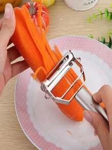 One Piece Premium Stainless Steel Vegetable Peeler - Ideal For Quick And Easy Peeling, Shredding - Perfect For Kitchen Use!