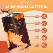 Organic Mushroom Coffee – 6 Adaptogenic Mushrooms + MCT Oil | Instant Energy, Focus & Immunity Boost | 30 Servings