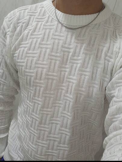 Sueter Blusa Masculina Tricot Manga Longa Inverno 3D