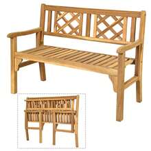 Patio Outdoor Solid Wood Bench Loveseat Chair Park Garden Yard Home Outdoor - 1 - View 1