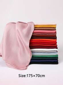 FADZOYLE 1pc Elegant Crepe Crinkled Solid Color Scarf Texture Satin Hijab Shawls And Wraps Silky Feeling Long Soft Headscarf Headbands Bandana Beach Cover Up Sarong Daily Life Evening Party Dresses Wedding Party Balls Banquets Bridesmaid Scarves Headscarfs Women Accessories - 2203MTG001 Scarf - View 3