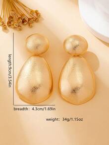 1 Pair Fashion Rough Style Transparent Surface Stud Earrings