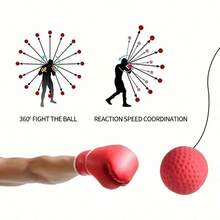Conjunto de Bolas de Reflexo de Boxe - Bola de Reação de Velocidade com Faixa de Cabeça Ajustável - Melhora a Coordenação Olho-Mão, Velocidade e Tempo de Reação Bola de Treinamento de Velocidade Esportiva - Multicolorido - Ver 6