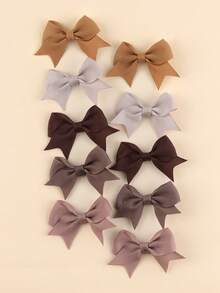 10pcs Plain Color Grosgrain Hair Bows For Dog And Cat,Puppy Dog Short Tail Ribbon Bow Alligator Hair Clips,Yorkie Dog Bows,Pet Hair Grooming,Pet Hair Accessories. - Multicolor - View 12