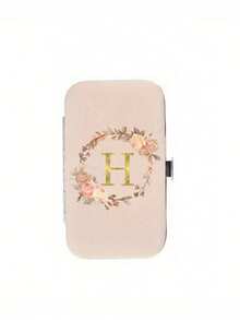 7件套指甲钳套装，金色花卉字母图案，含便携收纳盒，大容量指甲护理盒，不锈钢工具，超锋利防溅指甲钳套装，经典设计剪钳盒，适用于移动美容、旅行、外出、居家学习等场合。 - 米色 - 查看 25