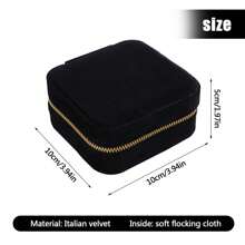 Mini Jewelry Travel Organizer - Scratch-Resistant Portable Jewelry Case With Multi-Section Compartments For Rings, Earrings, Necklaces - Perfect Gift Box For Women & Girls (Square/Circle)