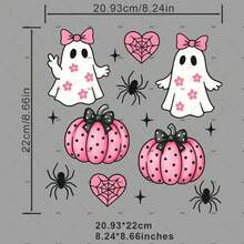 1pc/2pcs/3pcs Pumpkin Breast Cancer Brea Patches Pattern Iron On Transfer Stickers For T-Shirts Sweatshirts Jeans Bag Clothing Accessories Masks Jeans And Backpacks Hats Pillows - Washable And Long-Lasting - Multicolor - View 12
