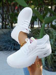Zapatillas deportivas para mujer, ligeras y transpirables de malla, de estilo casual y de moda, para correr, adecuadas para la oficina, Primavera/Otoño/Verano 2025