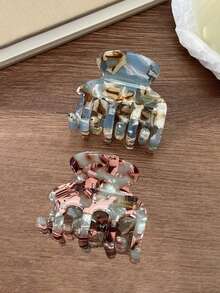 1pc/2pcs Retro Brown Stripe Hairpins, Elegant Versatile Small Hair Claw Accessory For Women, Suitable For Daily, Outdoor, Casual, And Date Styling Claw Clips Hair Clips Hair Jaw Clip Hair Clamps Hair Clutch Hair Catcher Clip Fall Winter Hair Accessories For Women For Vacation Outfits Woman - Multicolor - View 24