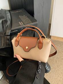 1个迷你时尚手提包，多功能女士单肩包/斜挎包，纯色迷你钱包，可装手机、零钱、口红等，日常通勤必备 - 卡其色 - 查看 7