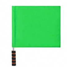 1 Running Race Starting Flag - Red Signal Flag, Stainless Steel Hand Flag, Sponge Handle, Track And Field Referee Traffic Command Hand Flag