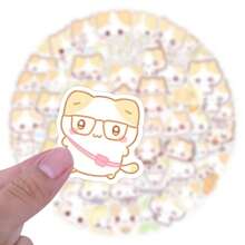 100pcs Cute Cat Stickers Cartoon Cotton Candy Kitten Decal Funny Animal Stickers Kawaii Kitty Stickers Aesthetic Stickers Pack Vinyl Waterproof Stickers For Water Bottle,Computer,Laptop,Phone,Luggage,Notebook,Fridge