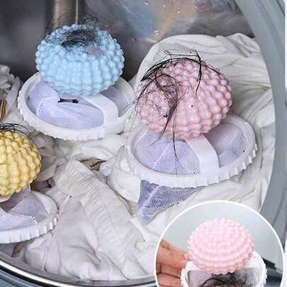 可重复使用的洗衣机绒毛收集器和保护球 - 防绒毛去除剂、用于绒毛/织物保护的洗衣机过滤器、可重复使用的洗衣机绒毛收集器和保护球 - 节能、衣物和洗衣机清洁助剂、漂浮物节能清洁剂（洗衣机）。