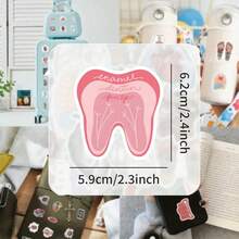 106/53片人体解剖贴纸 - 医学插图，标注器官、肌肉和骨骼 - PVC自粘光面贴纸，适用于学校、办公室、教室装饰 - 教育医学艺术，不对称形状，色彩鲜艳，返校用品 - 彩色 - 查看 6