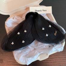 1pc Glamorous Butterfly Clip With Sparkling Rhinestones, Sheer Mesh Decor, High-End Elegant Hair Accessory For Casual, Party, Work, Vacation, Suitable For Various Outfits Summer, Claw Clip Fall Winter Hair Clip Hair Accessories For Women Bows