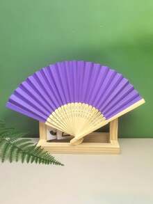 1PC Handheld Paper Fans Paper Folding Fans,Multi Colored Folding Fan,Solid Color Fan,DIY Folding Fan,Party Dressing,Church Wedding Gift - Multicolor - View 18