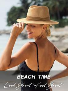 1 件度假休闲编织爵士草帽