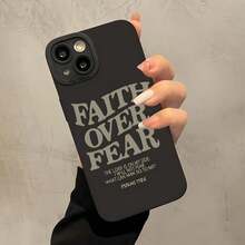 Fashion Creative Faith Over Fear Design Phone Case, Anti-Collision Phone Protective Cover, Phone Accessory Compatible With IPhone 11 12 13 14 15 16 Series - màu đen - Xem 5