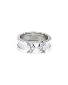 Cartier Logo 18K 0.09 Ct. Tw. Diamond Ring (Authentic Pre-Loved) - 彩色 - 查看 1