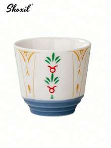 shoxil 1 件陶瓷咖啡杯，中东沙特咖啡杯，150 毫升，卡布奇诺蜡烛杯，节日礼物，适合下午茶、家庭聚会、餐厅、咖啡馆、露营 - 咖啡杯 - 查看 13