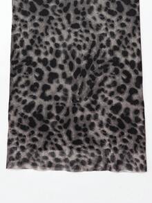 豹纹网纱裙，夏季时尚