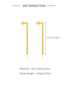 1 par de pendientes de plata de ley 925 con borlas y cadenas, de estilo lujoso para perforación, ideales para uso diario, fiestas o como regalo, joyería fina para novias