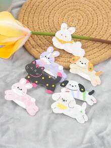 1PC Adorable Multi-Colored Small Animal And Kitten Pattern Acrylic Hairpins, Hair Clips, And Hair Accessories, Suitable For Daily Use., Claw Clips, Hair Claws, Hair Slide, Hair Barrettes - Multicolor - View 2