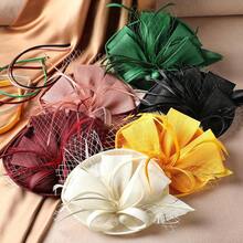 Fascinator Tea Party Hat - 2025 Derby Pillbox Hat Women (.87x5.9inch) - 杏色 - 查看 6