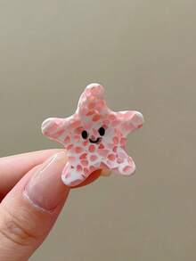 1pc Women's New Rhinestone Embellished Starfish Design Hair Clamp, Colorful Acetate Hair Clip Accessory, Gift For Girlfriend Valentine's Day Hair Claws Claw Clips Hair Clips Hair Jaw Clip Hair Clamps Hair Clutch Hair Claw Clip, School Stuff, College Fall Winter Hair Accessories For Women For Vacation Outfits Woman - Multicolor - View 19