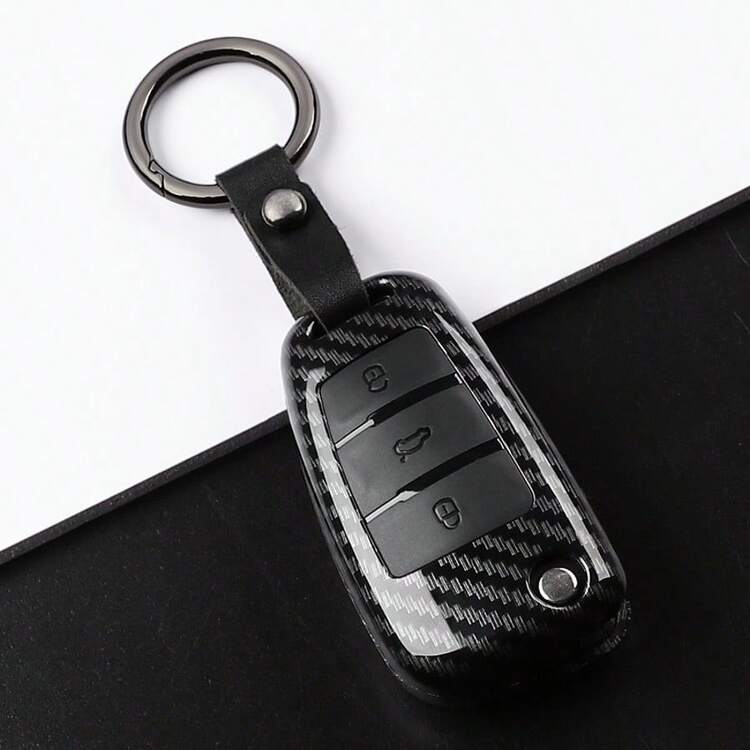 For Carbon Fiber Style ABS Car Key Case Cover,For Audi A1 A3 A6 C5 C6 Q3 Q2 Q7 TT TTS R8 S3 S6 RS3 RS6 A4 Protector Accessories - one-size - View 4