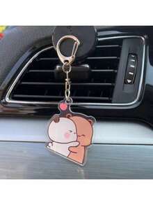 熊猫钥匙扣配饰包包挂件钥匙链饰品粉丝情侣爱心礼物汽车手机书包挂饰送男朋友女朋友 - 彩色 - 查看 7