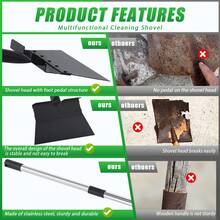 Multifunctional Heavy-Duty Steel Garden Shovel – 136cm Adjustable Handle, For Weeding, Digging, Lawn Edging & Ice Removal - Black - View 10