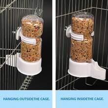 140ml Automatic Bird Waterer, 4.7oz Automatic Bird Feeder, Plastic Hanging Bird Waterer, Can Be Hung Or Placed On Desk, No Mess Cockatiel Cage Water Feeder (White, Green, Blue) - Multicolor - View 7