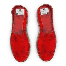 R&RH Ladies Red Roses Espadrilles - Red - View 2