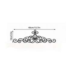 1PC Retro Metal Scroll Wall Art Decor, Rustic Iron Wall Medallion Black Metal Scroll Wall Art Iron Metal Wall Plaque For Living Room Home Decoration Room Decor Bedroom Decor Wall Decor Kitchen Decor - Black - View 10