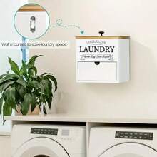 Dryer Sheet Storage Container, Laundry Box Storage Box, Dryer Sheet Holder With Lid And Drawer, Laundry Detergent Dispenser, Laundry Room Organizer, Storage And Organization, Room Decoration - Black Line Terms - View 12