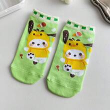 Sanrio 1/5 pares de calcetines cortos de estilo japonés y dibujos animados de Sanrio, apropiados para primavera y verano