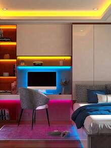 1pc USB DIY Backlight TV LED Strip Lights, 3.28ft/100ft Multi-Color Rope Lights With Remote Controller, Suitable For Nursery, Home Wall, Bedroom, Hallway, Garden Bar Decor - Multicolor - View 4