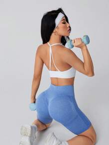 1pc Yoga Skinny Shorts For Outdoor Running