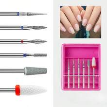 1set Mini Stainless Steel & Ceramics Pre-Processing Nail Art Polishing Head Remove The Nail Polish Adhesive Grinding And Polishing Bits Tool Removing Dead Skin And Excess Gel Nail Drill Bit General Cuticle Clean Nail Files Art Tools - Multicolor - View 9