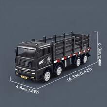 Modelo de Brinquedo de Veículo de Engenharia de Caminhão de Carga, Caminhão Transportador de Simulação de Inércia, Operação Manual, Adequado para Crianças de 3 a 6 Anos, Presente de Festa de Aniversário