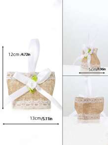 12 piezas de bolsas de almacenamiento mini europeas para boda, bolsas de regalo de tela de lino de tamaño pequeño para damas de honor, bolsas de regalo para boda