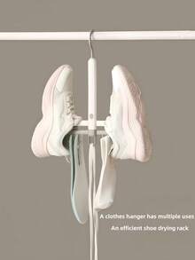 1 Stück vielseitig drehbarer Doppelhaken Schuhständer für Zuhause und Terrasse, windgeschützter Schuhaufhänger ideal für Studentenwohnheime, effiziente Sandalentrocknung Rack perfekt zum Organisieren von Schuhen, stilvolles und platzsparendes Design für Eingangsbereiche, Balkone und Außenbereiche, unverzichtbare Aufbewahrungslösung für saisonale Schuhe, verbessert die Wohndekoration und hält Schuhe ordentlich und zugänglich
