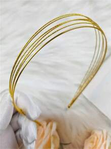 1 pieza Diadema elegante y brillante para mujer, accesorio suave para el cabello tipo corona, diadema para el pelo