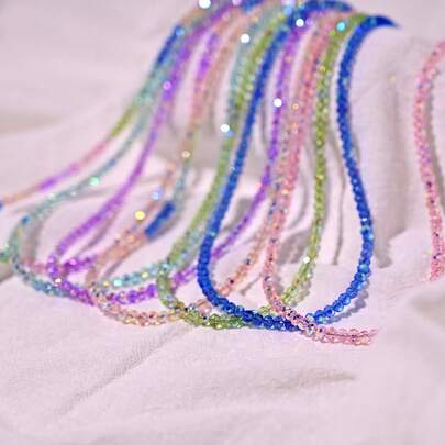 Elegant Women's Beaded Necklace, Decorated With High-Quality Artificial Glass Crystals